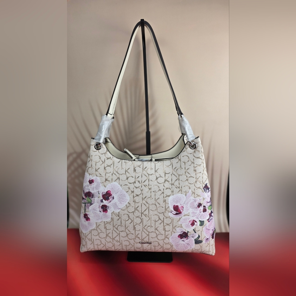 Calvin Klein Floral Beige Women's Bag